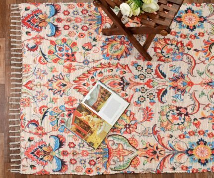 Handmade Upcycled Printed Dhurrie / Rugs / Carpet