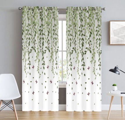 Heavy Blackout (80%) Curtains , Digital Printed Curtains For Door