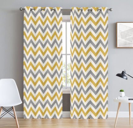Heavy Blackout (80%) Curtains , Digital Printed Curtains For Door