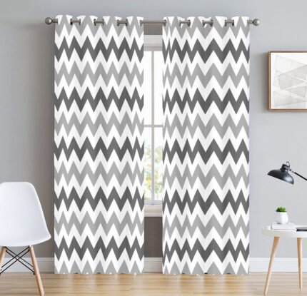 Heavy Blackout (80%) Curtains , Digital Printed Curtains For Door