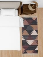 Handmade Dark Multicolor Designed Printed Rugs