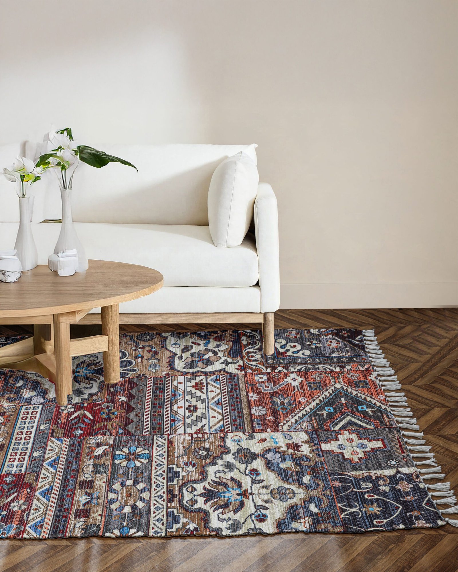 1 (9)(1) Handmade Multicolor Shade Rug - Image 1