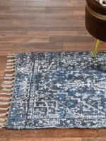 Handmade Blue-White Designed Rug - Image 3