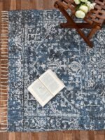 Handmade Blue-White Designed Rug