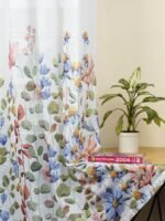 Decorative Flower Pattern Sheer Curtains - Image 3