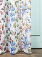 Decorative Flower Pattern Sheer Curtains - Image 4