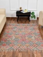 Handmade Multicolor Pattern Printed Rug - Image 2
