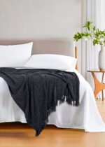 Luxury Grey Chenille Throw - Image 2