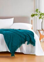 Luxury Teal-Green Chenille Throw - Image 5
