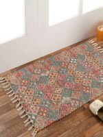 Handmade Multicolor Pattern Printed Rug - Image 4