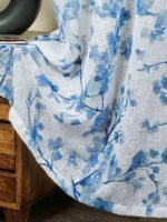 Floral Textured Sheer Curtains