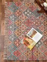 Handmade Multicolor Pattern Printed Rug