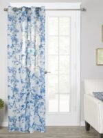 Floral Textured Sheer Curtains - Image 4