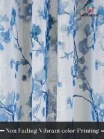 Floral Textured Sheer Curtains - Image 5