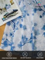 Floral Textured Sheer Curtains - Image 2