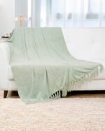 Luxury Mint Chenille Throw - Image 4
