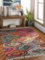 Handmade Cotton Multicolor Rug - Image 3