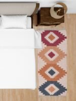 Handmade Creamy Multicolor Designed Rug