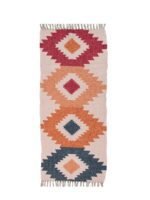 Handmade Creamy Multicolor Designed Rug - Image 3