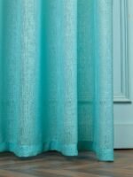Printed Linen Sky-White Sheer Curtains - Image 3