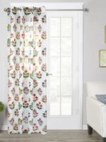 Printed Linen Multiple Flower Sheer Curtains - Image 5