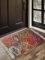 Handmade Cotton Multicolor Rug - Image 5