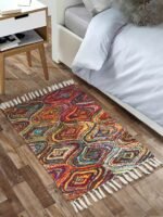 Handmade Cotton Multicolor Rug - Image 2