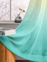 Printed Linen Yellow-Sky Sheer Curtains