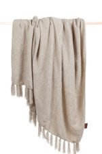 Luxury Beige Chenille Throw - Image 3