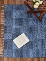 Handmade Modern Blue Designed Rug