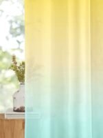 Printed Linen Yellow-Sky Sheer Curtains - Image 3