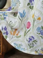 Printed Multicolor Flower Design Sheer Curtains