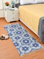 Handmade Blue-White Pattern Rug - Image 5