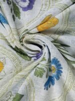 Printed Multicolor Flower Design Sheer Curtains - Image 4