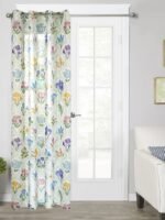Printed Multicolor Flower Design Sheer Curtains - Image 5