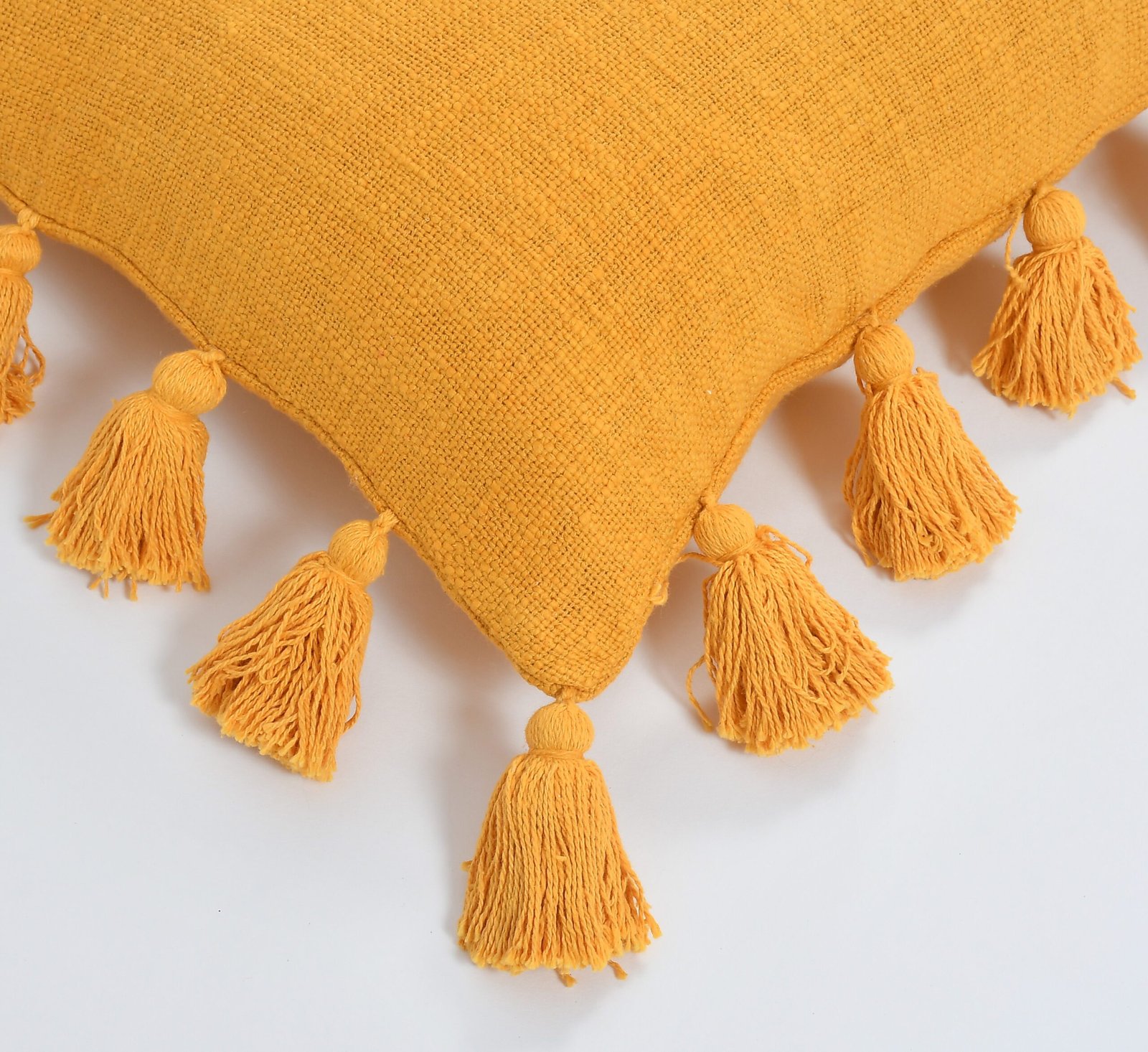 4 Decorative Boho Mustard Pillow Covers - Image 1