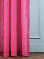 Printed Linen Textured Sheer Curtains - Image 4