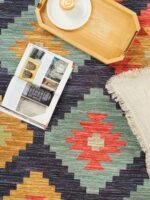 Handmade Multicolor Cotton Modern Rug