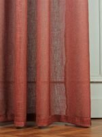 Printed Linen Brown-White Sheer Curtains - Image 5
