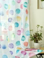 Printed Linen Multicolor Design Sheer Curtains - Image 5
