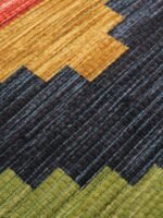 Handmade Multicolor Cotton Modern Rug - Image 3