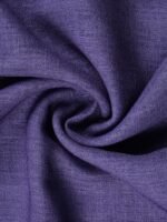 Printed Linen White-Purple Sheer Curtains - Image 4