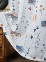 Printed Flower Design Curtains