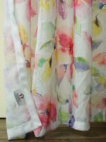 Printed Linen Multicolor Flower Sheer Curtains - Image 5