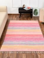 Handmade Multi Shade Printed Rug - Image 3