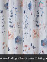 Printed Flower Design Curtains - Image 4