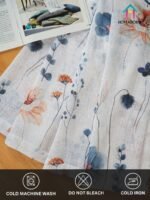 Printed Flower Design Curtains - Image 5