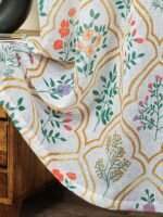 Floral Linen Sheer Curtains for Living Room