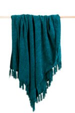 Luxury Teal-Green Chenille Throw - Image 2