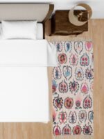 Handmade Light Multicolor Designed Printed Rug
